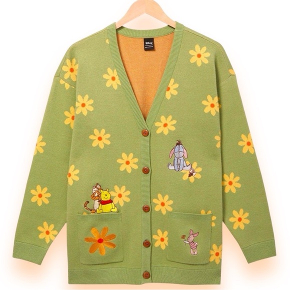 Disney Winnie the Pooh N Friends Floral Women's Cardigan - Picture 2 of 10
